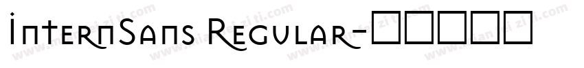 InternSans Regular字体转换